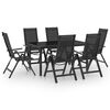 vidaXL 7 Piece Garden Dining Set Aluminium Anthracite
