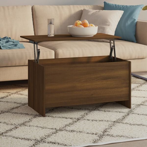 vidaXL Coffee Table Brown Oak 102x55.5x52.5 cm Engineered Wood
