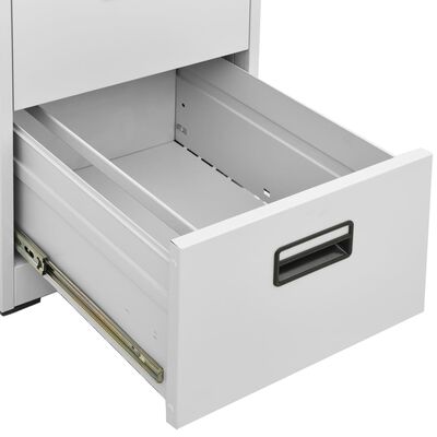 vidaXL Filing Cabinet Light Grey 46x62x102.5 cm Steel