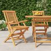 vidaXL Folding Garden Chairs 2 pcs 56x63x90 cm Solid Wood Teak