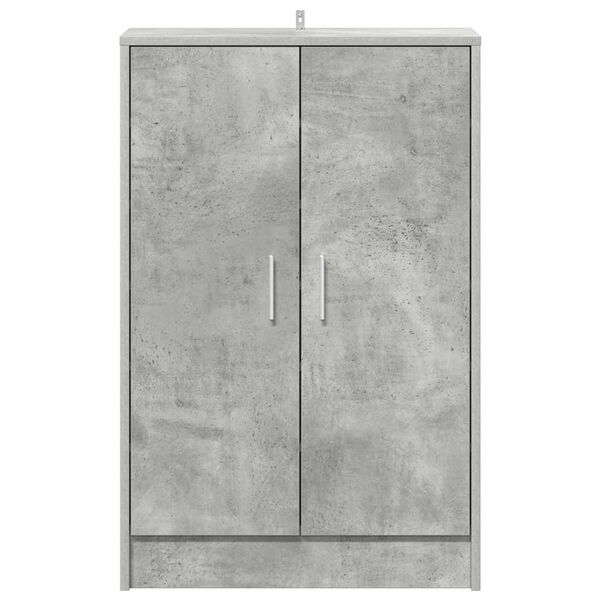 vidaXL Shoe Cabinet Concrete Grey 60x35x92 cm Engineered Wood