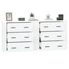 vidaXL Sideboards 2 pcs White Engineered Wood