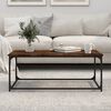 vidaXL Coffee Table Smoked Oak 102x50x40 cm Engineered Wood and Iron