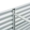 vidaXL Garden Raised Bed 400x80x81 cm Galvanised Steel Silver