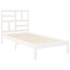vidaXL Bed Frame without Mattress White Solid Wood 90x190 cm Single