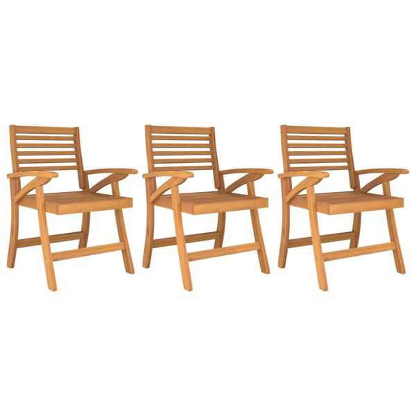 vidaXL Garden Chairs 3 pcs 58x58x87 cm Solid Wood Acacia