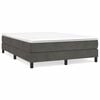 vidaXL Box Spring Bed Frame Dark Grey Full Velvet