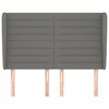 vidaXL Headboard with Ears Dark Grey 147x23x118/128 cm Fabric