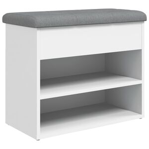 vidaXL Shoe Bench White 62x32x50 cm Engineered Wood