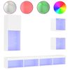 vidaXL 5 Piece TV Wall Units with LED White Engineered Wood