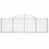 vidaXL Arched Gabion Baskets 20 pcs 200x30x60/80 cm Galvanised Iron
