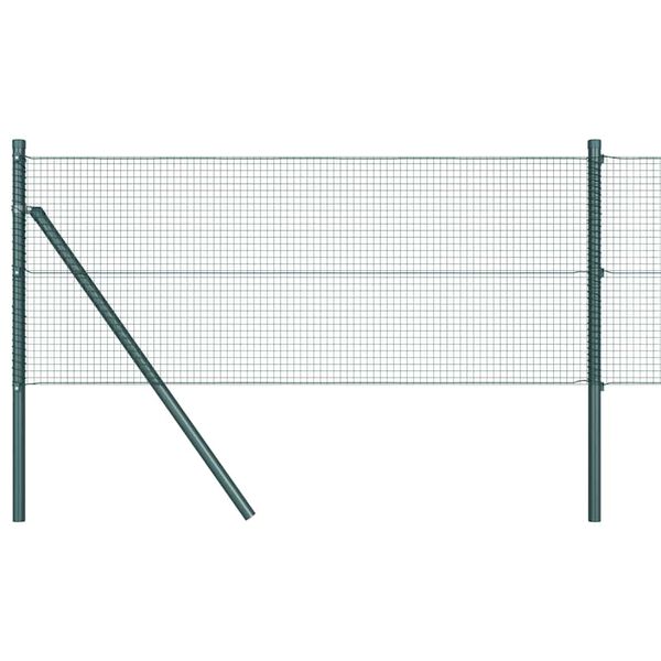 vidaXL Fence Post Green 25 x 0.5 m (16 x 16 mm mesh) Steel