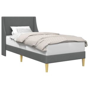 vidaXL Bed Frame with Headboard Dark Grey 90 x 190 cm Velvet