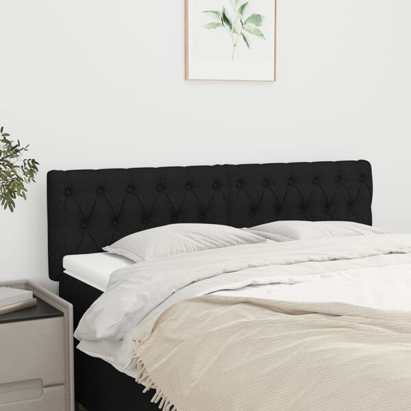 vidaXL Headboards 2 pcs Black 80 cm Fabric