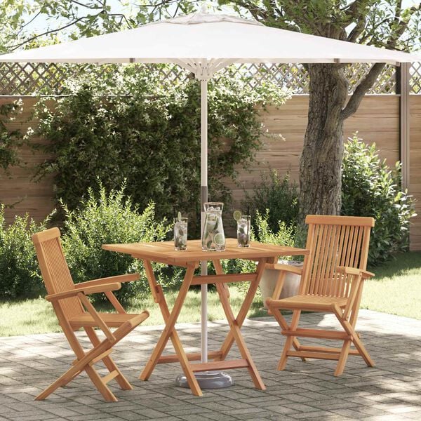 vidaXL Garden Dining Set 3 pcs Brown Solid Acacia Wood