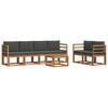 vidaXL Outdoor Sofa Set 7 pcs Natural and Anthracite