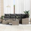 vidaXL Sofa Set with Cushion 7 pcs Poly Rattan