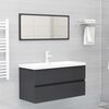 vidaXL Bathroom Furniture Set Grey Engineered Wood