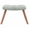 vidaXL Relaxing Chair with a Stool Light Grey Velvet