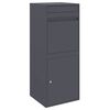 vidaXL Parcel Drop Box with Storage Anthracite 41 x 38 x 103 cm Steel