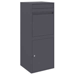 vidaXL Parcel Drop Box with Storage Anthracite 41 x 38 x 103 cm Steel