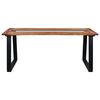 vidaXL Dining Table 180x90x75 cm Solid Acacia Wood and Glass