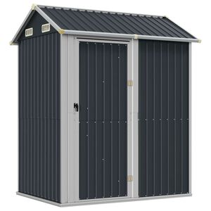 vidaXL Garden Shed Anthracite 192x152.5x237 cm Galvanised Steel