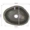 vidaXL Basin River Stone Oval (29-38)x(24-31) cm
