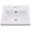 vidaXL Sink Cabinet with Built-in Basin High Gloss White Engineered Wood