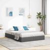 vidaXL Storage Bed with Mattress Dark Grey 153 x 203 cm Fabric