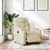 vidaXL Electric Massage Recliner Chair Cream Fabric