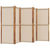 vidaXL 5-Panel Room Divider Taupe 350x180 cm