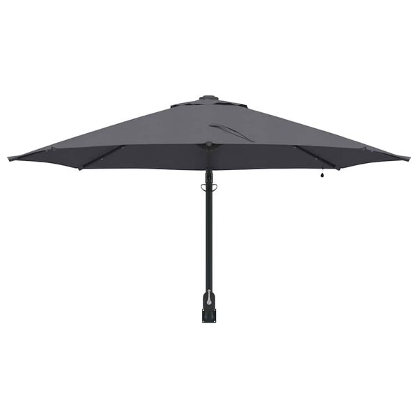 vidaXL Garden Parasol Manual Anthracite and Black 248 x 248 x 148 cm