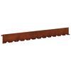 vidaXL Lawn Edging 10 pcs 102 x 10 x 4 cm Steel Rusty