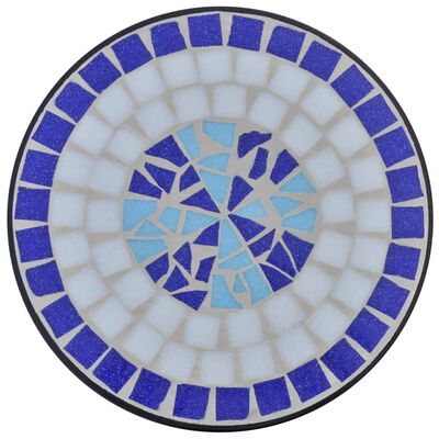 Mosaic Side Table Plant Table Blue White