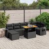 vidaXL 5 Piece Garden Sofa Set with Cushions Grey Poly Rattan Acacia