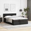 vidaXL Ottoman Bed with Mattress Black Queen Faux Leather