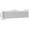 vidaXL Garden Storage Box Grey 220x50x54 cm Poly Rattan Acacia Wood