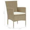 vidaXL Garden Dining Chairs 4 pcs Poly Rattan Beige