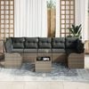 vidaXL Garden Sofa Set Grey 55 x 55 x 37 cm Poly Rattan