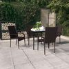 vidaXL 5 Piece Garden Dining Set Brown and Black