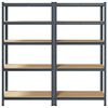 vidaXL 5-Layer Storage Shelves 2 pcs Anthracite Steel&Engineered Wood
