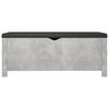 vidaXL Storage Box with Cushion Concrete Grey 105x40x45 cm Engineered Wood