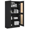 vidaXL Book Cabinet Black Oak 82.5 x 30.5 x 150 cm Engineered Wood