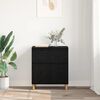 vidaXL Sideboard with Drawer Black Oak 60 x 35 x 70 cm Engineered Wood