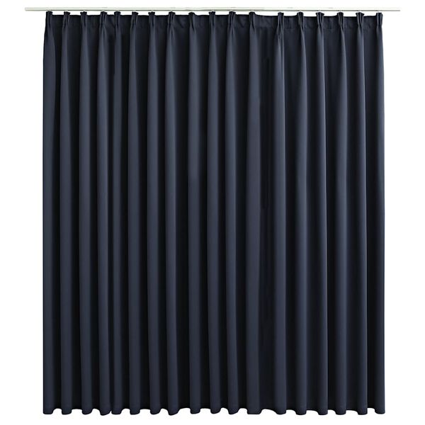 vidaXL Blackout Curtain with Hooks Anthracite 290x245 cm