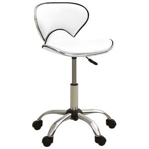 vidaXL Office Chair White Faux Leather