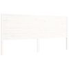 vidaXL Bed Frame without Mattress White Super King Size Solid Wood Pine