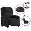 vidaXL Electric Massage Recliner Chair Black Fabric