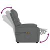 vidaXL Stand up Massage Chair Anthracite Faux Leather